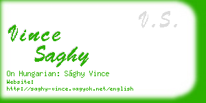 vince saghy business card